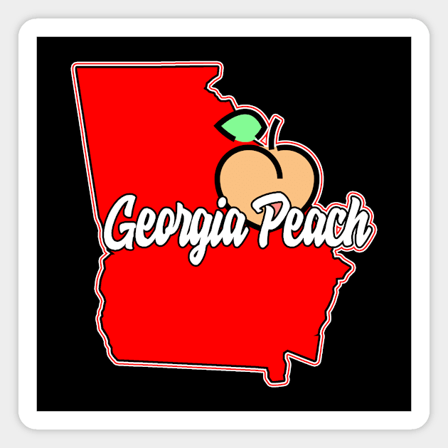 Georgia Peach Magnet by MonkeyLogick